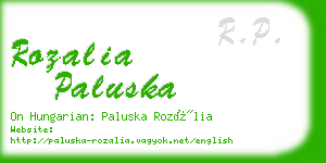 rozalia paluska business card